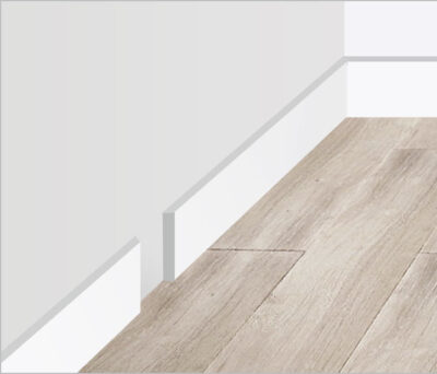 Cut the skirting board to allow for the doors to be flush with the wall